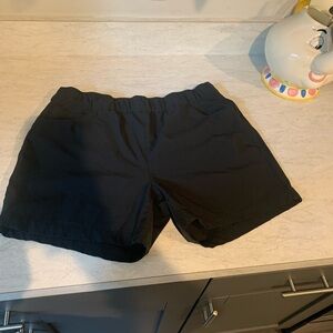Eddie Bauer Black Athletic Shorts Elastic Waist
